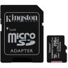 Cartão Memória Kingston Canvas Select Plus microSDXC 256GB C10 A1 UHS-I c/ Adaptador SD