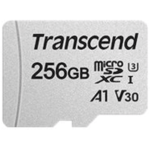 Transcend 300S - Flash-minneskort (adapter inkluderad) - 256 GB
