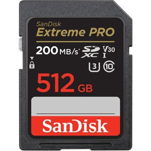 SanDisk SDXC Extreme Pro UHS-I V30 512GB Class 10 200MB/s