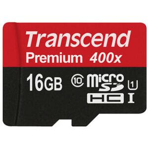 Transcend 16gb Microsdhc Class 10 Uhs-I 400x Minneskort