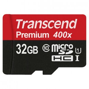 Transcend 32gb Microsdhc Class 10 Uhs-I 400x Minneskort