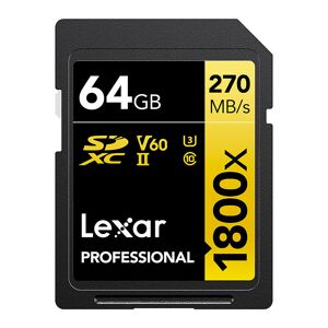 Lexar 64GB Pro 1800X SDXC UHS-II U3 (V60) R270/W180