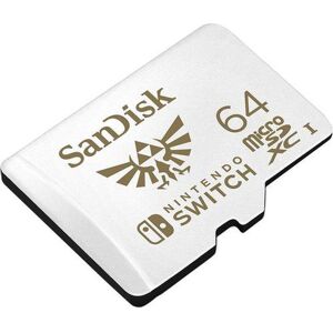 SANDISK High Performance Class 10 microSD Memory Card for Nintendo Switch - 64 GB, White