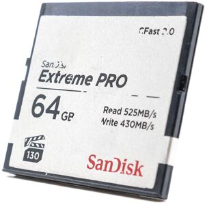 Used SanDisk Extreme PRO 64GB 525MB/s CFast 2.0 Card