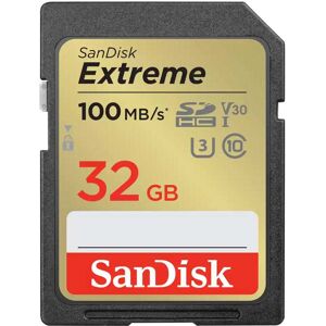 Sandisk Extreme SDHC card 100MBs UHSI U3 V30 32GB