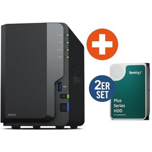 Synology DS223 NAS System 2-Bay 8 TB inkl. 2x 4 TB Synology HDD HAT3300-4T