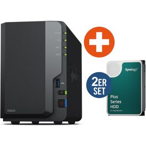 Synology DS223 NAS System 2-Bay 8 TB inkl. 2x 4 TB Synology HDD HAT3300-4T