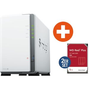 Synology Diskstation DS223j NAS System 2-Bay inkl. 2x 4 TB WD RED Plus WD40EFPX