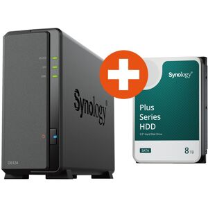 Synology DS124 NAS System 1-Bay 8 TB inkl. 8 TB Synology HDD HAT3300-8T