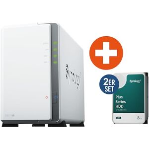 Synology DS223j NAS System 2-Bay 16 TB inkl. 2x 8 TB Synology HDD HAT3310-8T