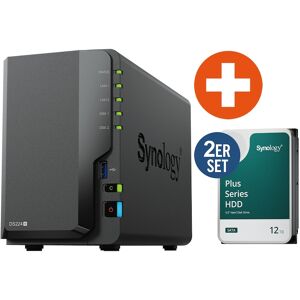 Synology DS224+ NAS System 2-Bay 24 TB inkl. 2x 12 TB Synology HDD HAT3310-12T