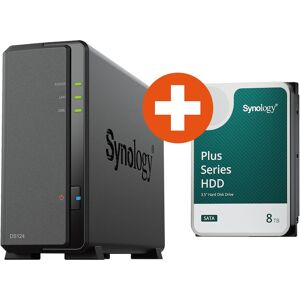 Synology DS124 NAS System 1-Bay 8 TB inkl. 8 TB Synology HDD HAT3310-8T