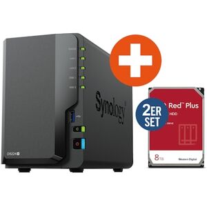 Synology Diskstation DS224+ NAS System 2-Bay inkl. 2x 8 TB WD Red Plus WD80EFPX