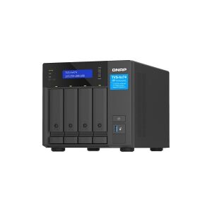 Qnap Systems QNAP TVS-H474 - NAS-server - 4 bays - SATA 6Gb/s - RAID RAID 0, 1, 5, 6, 10, JBOD, RAID TP, TM - RAM 8 GB - Gigabit Ethernet / 2.5 Gigabit Ethernet - iSCSI support