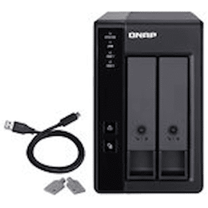 QNAP TR-002 - Hårddiskarray - 2 fack (SATA-600) - USB 3.1 Gen 2