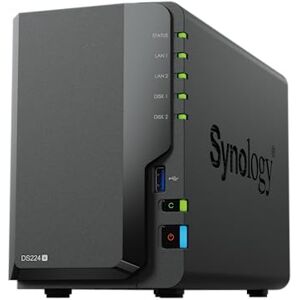 Synology DS224+ 8TB 2 Bay NAS Solution installed with 2 x 4TB HAT3300 Drives