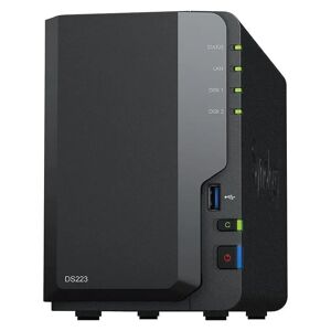 Synology Disk Station DS223 - NAS server - 2 bays - SATA 6Gb/s - RAID 0 1 JBOD - RAM 2 GB - Gigabit Ethernet - iSCSI sup