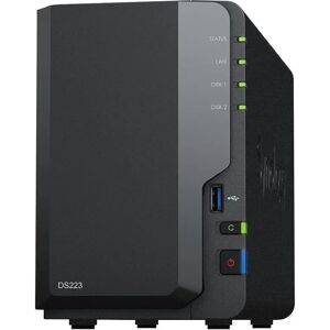 Synology Disk Station DS223 - NAS server - 2 bays - SATA 6Gb/s - RAID 0 1 JBOD - RAM 2 GB - Gigabit Ethernet - iSCSI sup