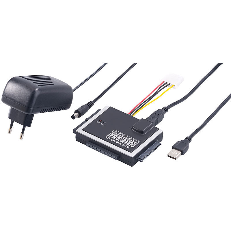 Xystec Universal-Festplatten-Adapter für IDE/SATA auf USB 3.0, inkl. Netzteil