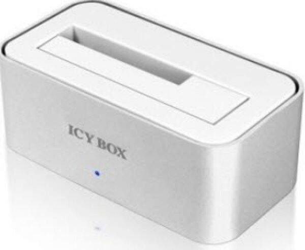 Icy Dock IcyBox IB-111STU3-Wh - HD-Docking für 2.5/3.5 Zoll SATA - USB3 - Silber/Weiss