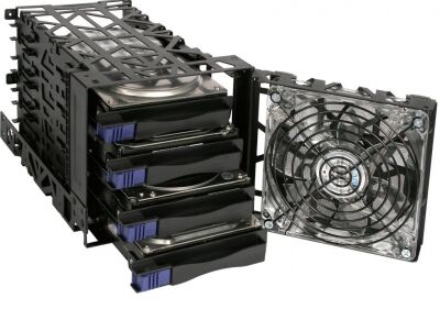 ICY Dock MB074SP-B0 - Black Vortex HDD 4in3 Module Cooler Cage
