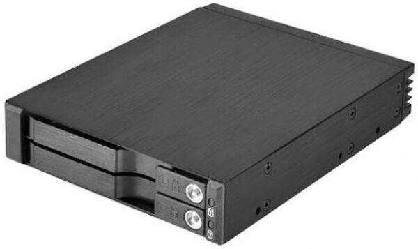 Silverstone ssT-FS202B - 3.5 Zoll Einbauschacht für 2 x 2.5 Zoll SAS/SATA3 Laufwerke