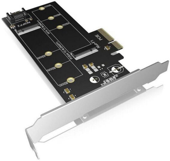 Icy Box IB-PCI209 - PCIe-Karte - 2x M.2 ssD zu SATA III und PCIe x4 Host