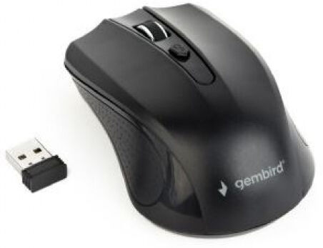 GEMBIRD Maus optisch WIRELESS 4 Tasten inkl. USB - Schwarz