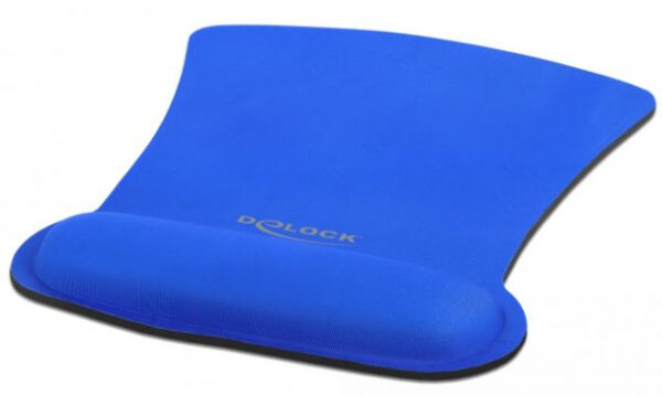 DeLock 12699 - Ergonomisches Mauspad mit Handballenauflage blau 255 x 207 mm