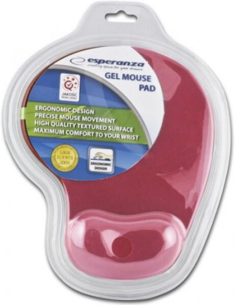 Esperanza EA137R - Mauspad mit Gel-Handballenauflage - Rot