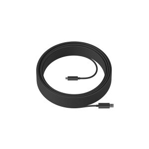 Logitech Strong - USB-kabel - USB Type A (han) til 24 pin USB-C (han) - USB 3.2 - 45 m - plenum, Active Optical Cable (AOC) - for Room Solution Huddle, Large