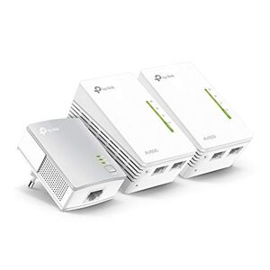 TP-Link WLAN Powerline Adapter Triple Set TL-WPA4220T KIT(600Mbit/s, WLAN 300Mbit/s, Wi-Fi Clone, Fast-Ethernet-LAN, Plug&Play, Kompatibel mit allen HomePlug AV/AV2 Powerline Adaptern)