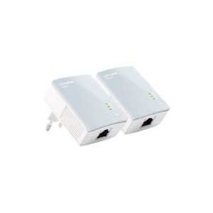 TP-Link TL-PA411KIT AV500 Nano Powerline Adapter Starter Kit - - powerline-adaptersæt - - HomePlug AV (HPAV) - kan sluttes til vægstik (pakke med 2)