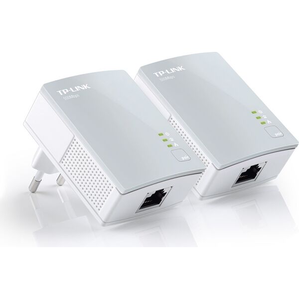 tp-link tl-pa4010kit powerline adattatore di rete per rete elettrica velocità 500 mbit/s distanza massima 300 metri colore bianco - tl-pa4010kit