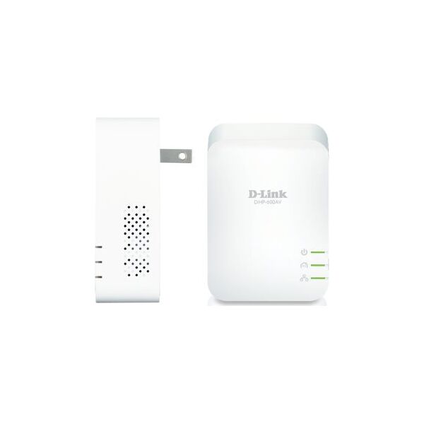 d-link dhp-601av adattatore powerline fino a 1000 mbps lan 10/100/1000 mbps kit da 2 adattatori rete colore bianco - dhp-601av gigabit av2 1000