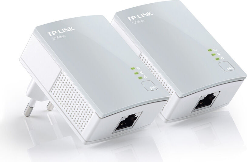 TP-Link Tl-Pa4010kit Powerline Adattatore Di Rete Per Rete Elettrica Velocità 500 Mbit/s Distanza Massima 300 Metri Colore Bianco - Tl-Pa4010kit