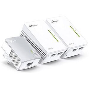 TP-LINK TL-WPA4220 TKIT 2-Port Powerline Adapter WiFi Starter Kit, Range Extender, Broadband/WiFi Extender, WiFi Booster/Hotspot, No Configuration Required, UK Plug