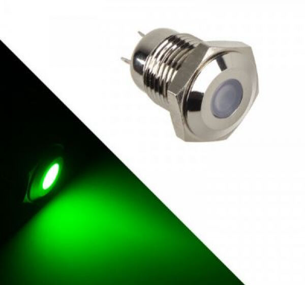 Lamptron Vandalismus-gesicherte LED - grün, silberne Fassung