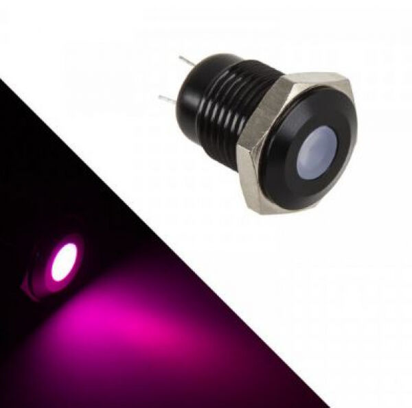 Lamptron Vandalismus-gesicherte LED - violett, schwarze Fassung