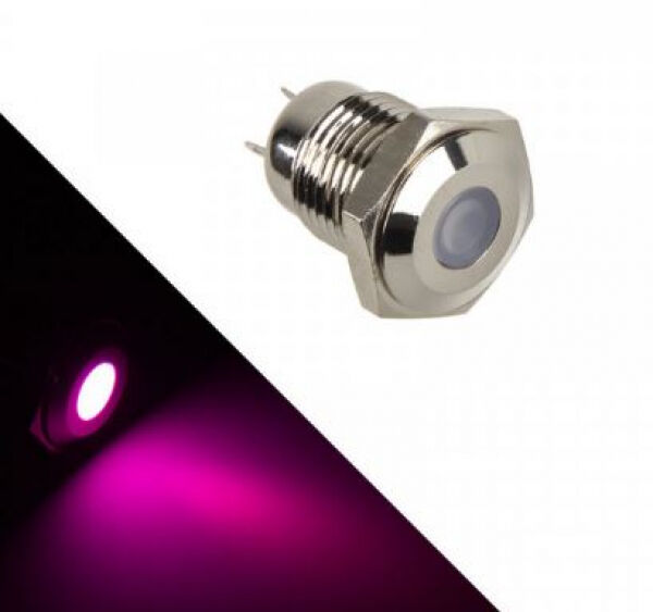 Lamptron Vandalismus-gesicherte LED - violett, silberne Fassung
