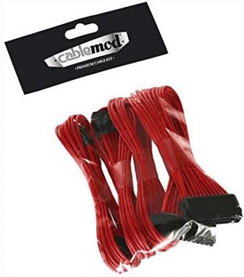 Cablemod Basic ModFlex Ext. Kit - Dual 6+2 Pin Series - Rot