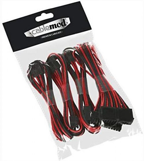 Cablemod Basic ModFlex Ext. Kit - Dual 6+2 Pin Series - Schwarz/Rot