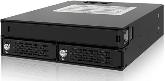 Icy Dock MB994IKO-3SB - Rugged Full Metal 2 Bay 2.5 Zoll SAS/SATA HDD & ssD Backplane Cage with Slim ODD Tray