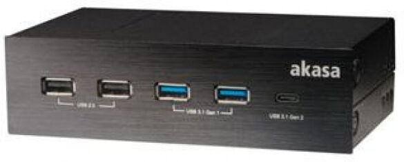 Akasa AK-HC-11BK - USB 3.1 Gen2 Type-C Panel 5.25 Zoll - schwarz