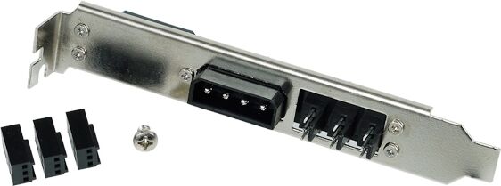 Phobya Slotblende 4Pin Molex & 3x 3Pin Lüfterstecker