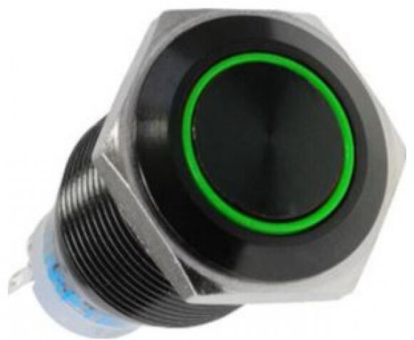 Lamptron Illuminated Power-Switch - Blackline - green