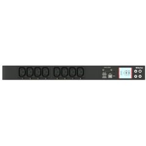 PDU IP 19" 1U 16A 8 p. 8x C13 Entrée C20 - Switch + mesure