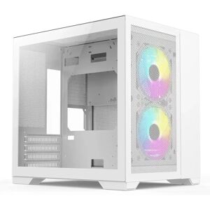 AWD X= Cube Mini White MATX Gaming Case 2x RGB Fan + 6 Port Hub