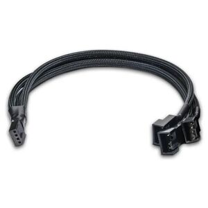 AWD-IT X= Braided 1-3 PWM Fan Splitter Cable - 35cm - Black