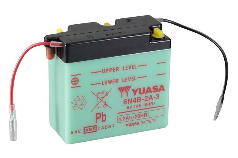 YUASA Batería  Convencional Sin Acid Pack - 6N4B-2A-3 Batería sin paquete ácido -